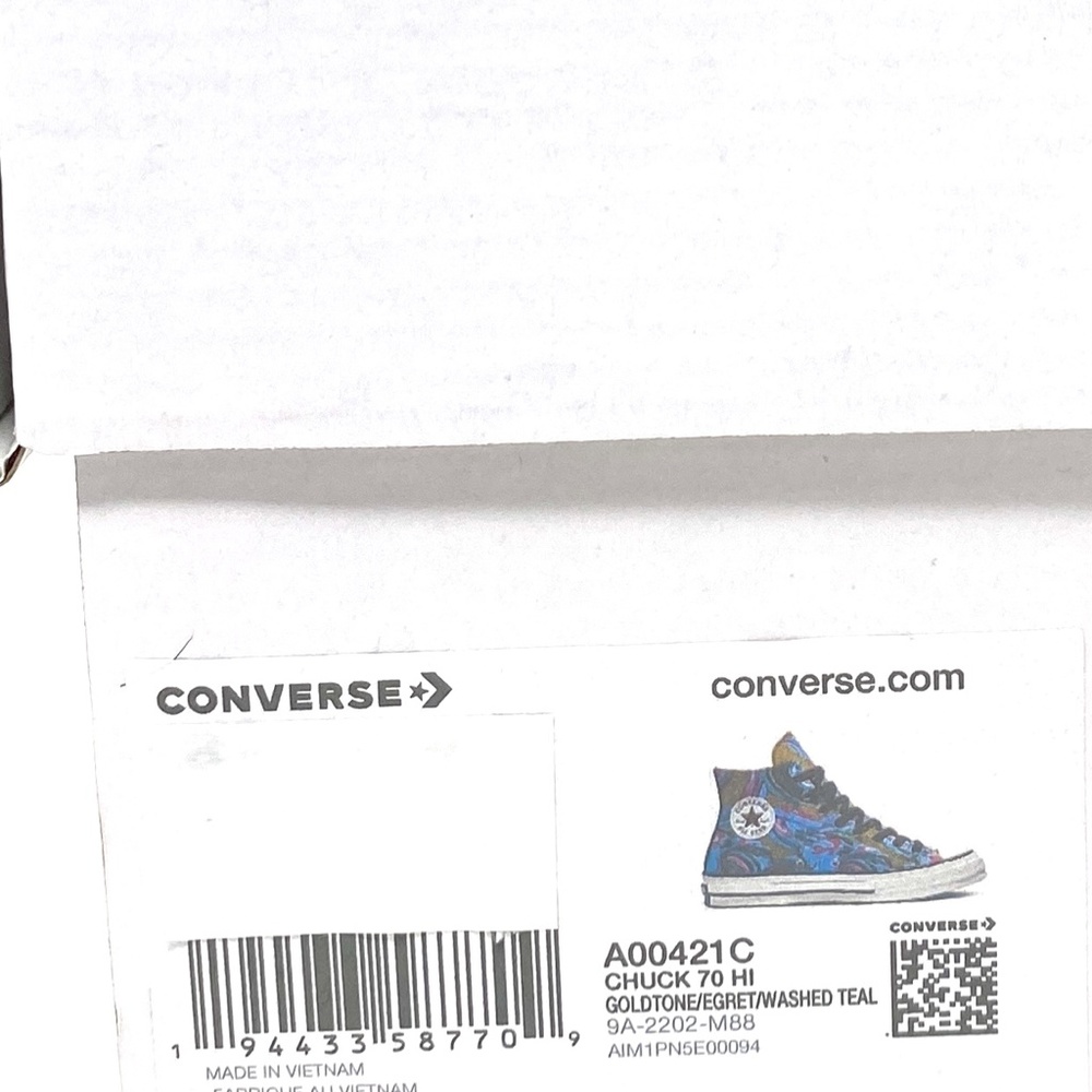 Converse CHUCK 70 Marbled All Star High Top Multicolor Canvas Women Size A00421C - Picture 9 of 10